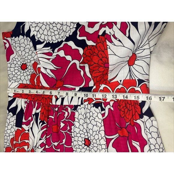 Eliza J Women’s Sleeveless Knee Length Dress Navy Red And Pink Floral Size 12 - Picture 5 of 8